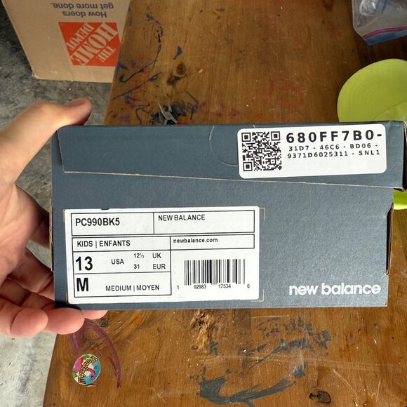 Little Kid New Balance Size 13M (Black/Grey) - Picture 5 of 6